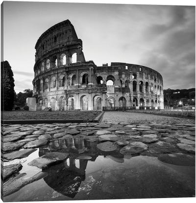 At The Colosseum Canvas Art Print - Monument Art