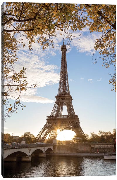 Autumn In Paris Canvas Art Print - The Eiffel Tower