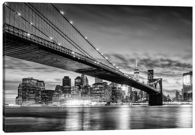 Brooklyn Lights Canvas Art Print - Brooklyn Bridge