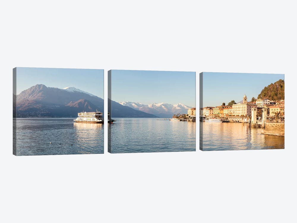 Bellagio Panoramic, Como Lake, Italy by Matteo Colombo 3-piece Art Print