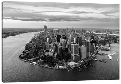 Manhattan From The Top Canvas Art Print - Aerial Photography