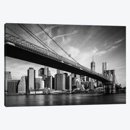 Brooklyn Bridge And Lower Manhattan Canvas Print #TEO1181} by Matteo Colombo Canvas Art