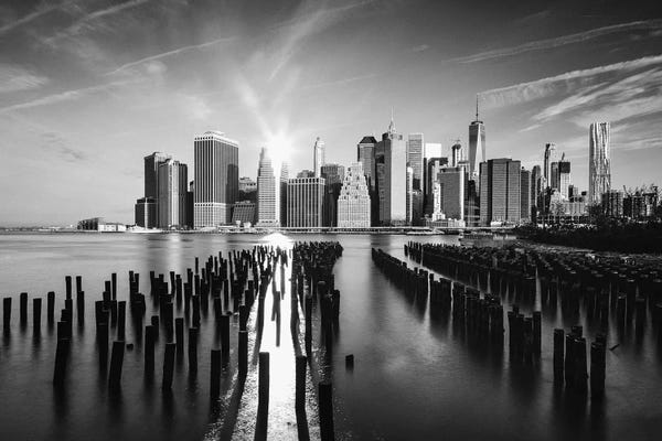 New York City Skylines: First Light Over Manhattan by Matteo Colombo
