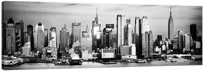 Vintage New York Skyline Canvas Art Print - Manhattan Art