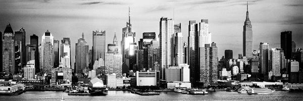 Manhattan: Vintage New York Skyline by Matteo Colombo