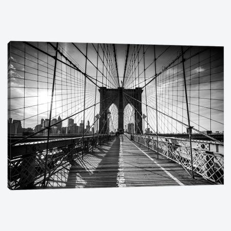 Vintage Brooklyn Bridge Canvas Print #TEO1186} by Matteo Colombo Canvas Print