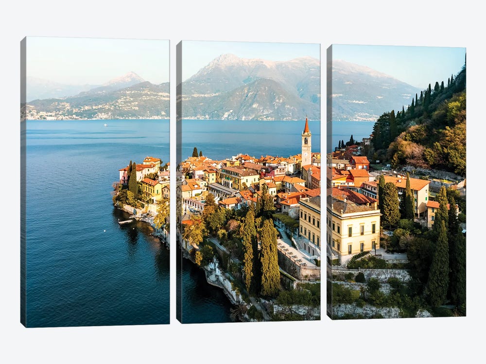 Varenna On Lake Como, Italy by Matteo Colombo 3-piece Canvas Wall Art