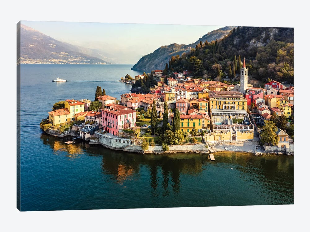 Colorful Houses Of Varenna, Como Lake by Matteo Colombo 1-piece Canvas Wall Art