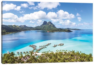 Bora Bora Island, French Polynesia I Canvas Art Print - Sandy Beach Art