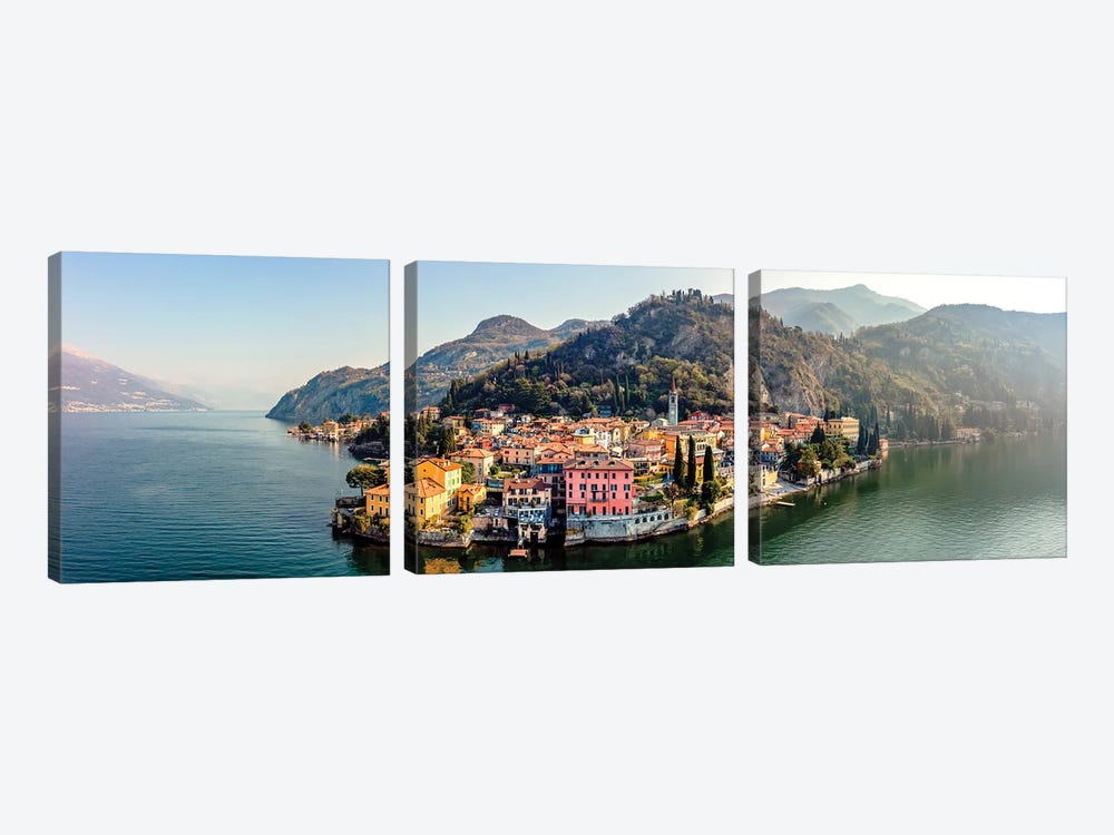 Varenna Panoramic, Lecco, Italy by Matteo Colombo 3-piece Art Print