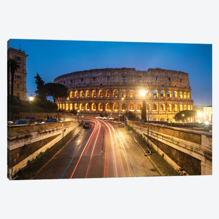 The Coliseum At Night I Canvas Print #TEO1203} by Matteo Colombo Canvas Print