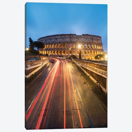 The Coliseum At Night II Canvas Print #TEO1204} by Matteo Colombo Canvas Wall Art