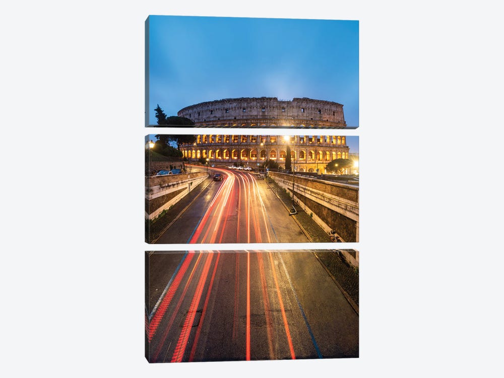 The Coliseum At Night II by Matteo Colombo 3-piece Canvas Wall Art