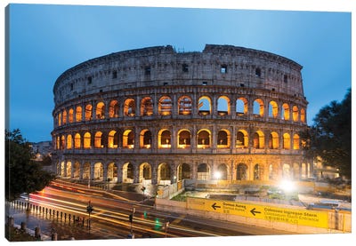 Night At The Colosseum III Canvas Art Print - The Seven Wonders of the World
