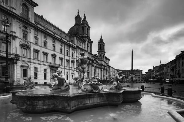Rome: Vintage Piazza Navona, Rome by Matteo Colombo