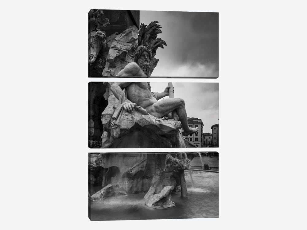 Fountain, Piazza Navona by Matteo Colombo 3-piece Canvas Art Print