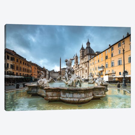 Piazza Navona, Rome Canvas Print #TEO1211} by Matteo Colombo Canvas Artwork