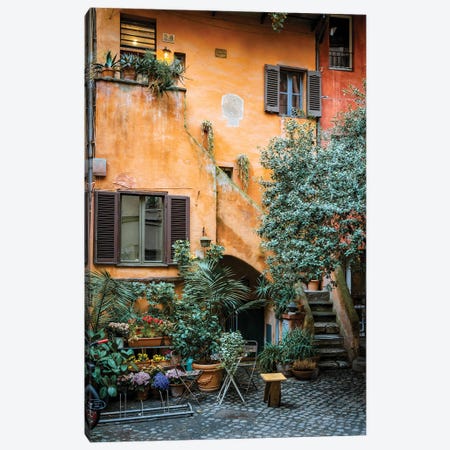 Old Courtyard, Rome I Canvas Print #TEO1214} by Matteo Colombo Canvas Print