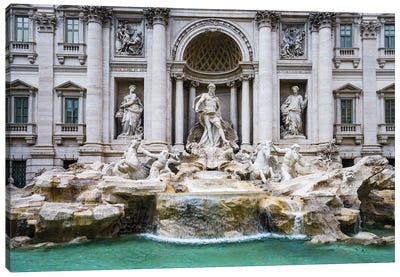 Trevi Fountain, Rome Canvas Art Print - Fountain Art