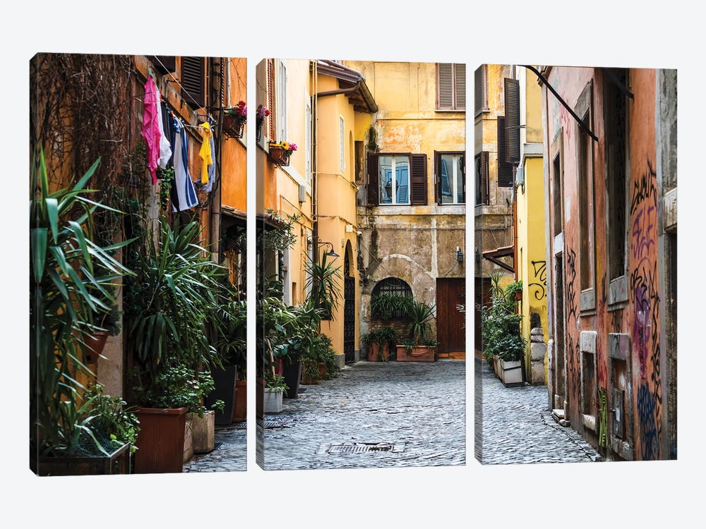 Trastevere, Rome by Matteo Colombo 3-piece Canvas Artwork