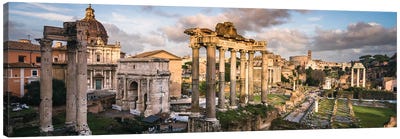 Roman Forum Panoramic, Rome Canvas Art Print - Rome Art