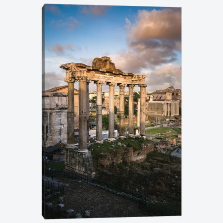 Temple Of Saturn, Rome Canvas Print #TEO1228} by Matteo Colombo Art Print