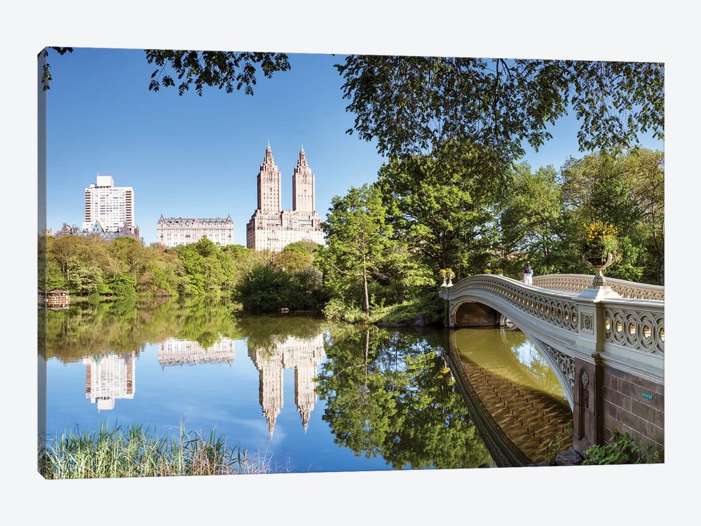 Bow Bridge Panoramic, Central Park, New York by Matteo Colombo 1-piece Canvas Print