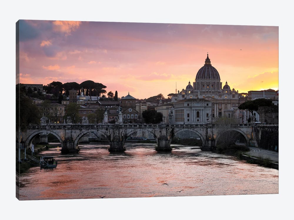 Sunset On The Vatican, Rome II by Matteo Colombo 1-piece Canvas Artwork