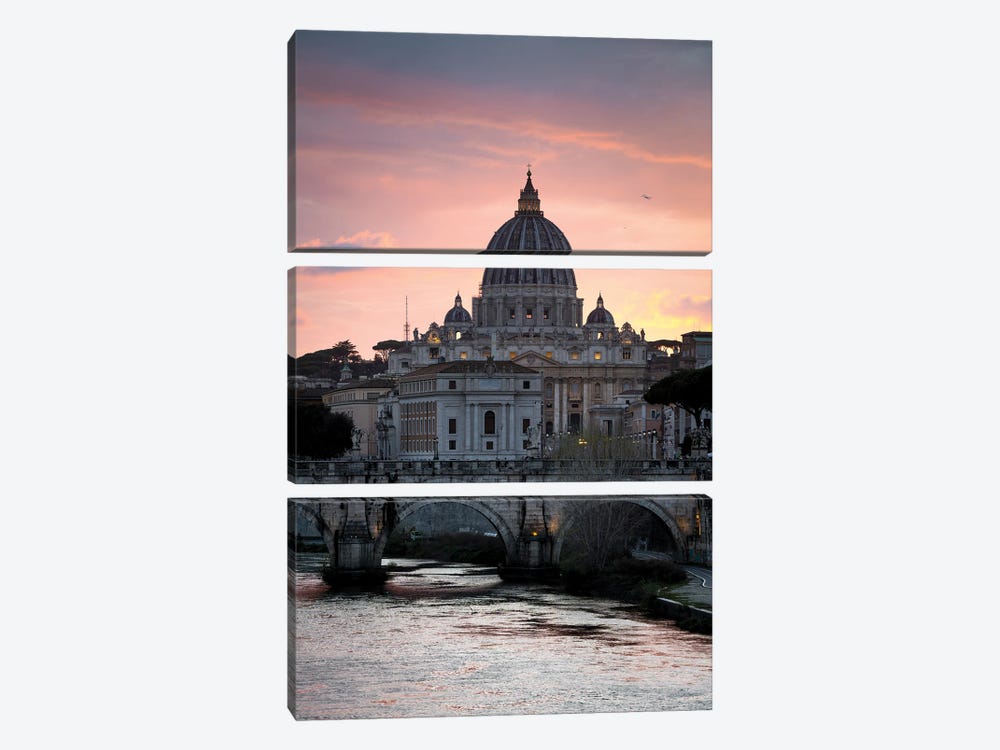 Sunset On The Vatican, Rome IV by Matteo Colombo 3-piece Canvas Art