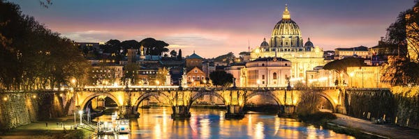Matteo Colombo: Twilight On The Tiber River, Rome by Matteo Colombo