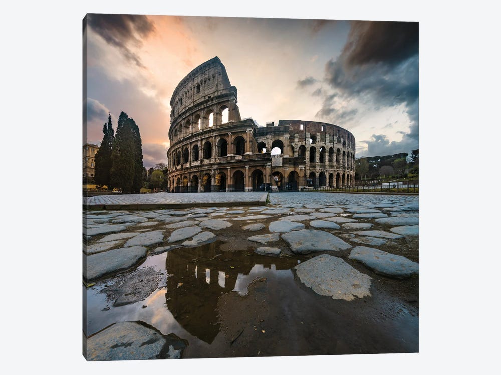 Sunrise At The Coliseum, Rome by Matteo Colombo 1-piece Canvas Artwork