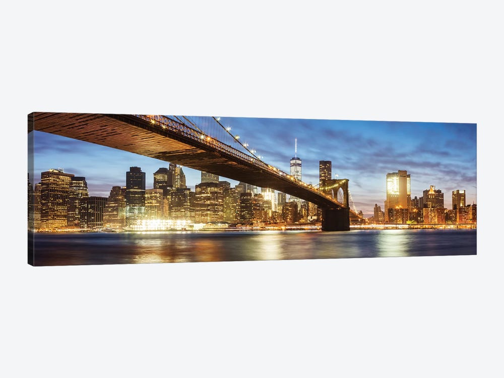 Brooklyn Bridge Panoramic, New York by Matteo Colombo 1-piece Canvas Art