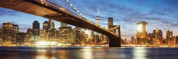 Brooklyn: Brooklyn Bridge Panoramic, New York by Matteo Colombo