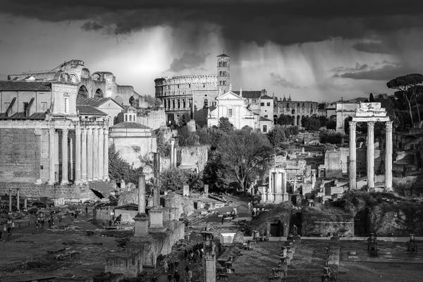 Lazio: Last Light On The Roman Ruins I by Matteo Colombo