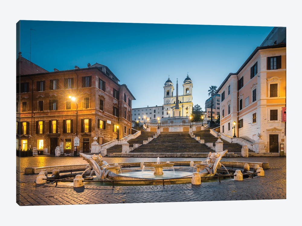 Spanish Steps At Dawn, Rome by Matteo Colombo 1-piece Canvas Wall Art