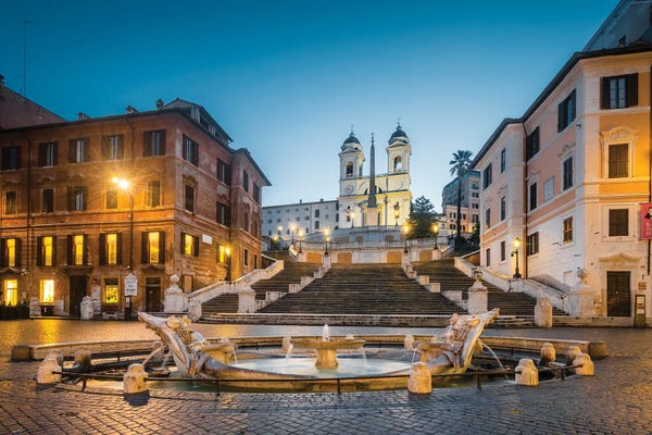 Fountains: Spanish Steps At Dawn, Rome by Matteo Colombo
