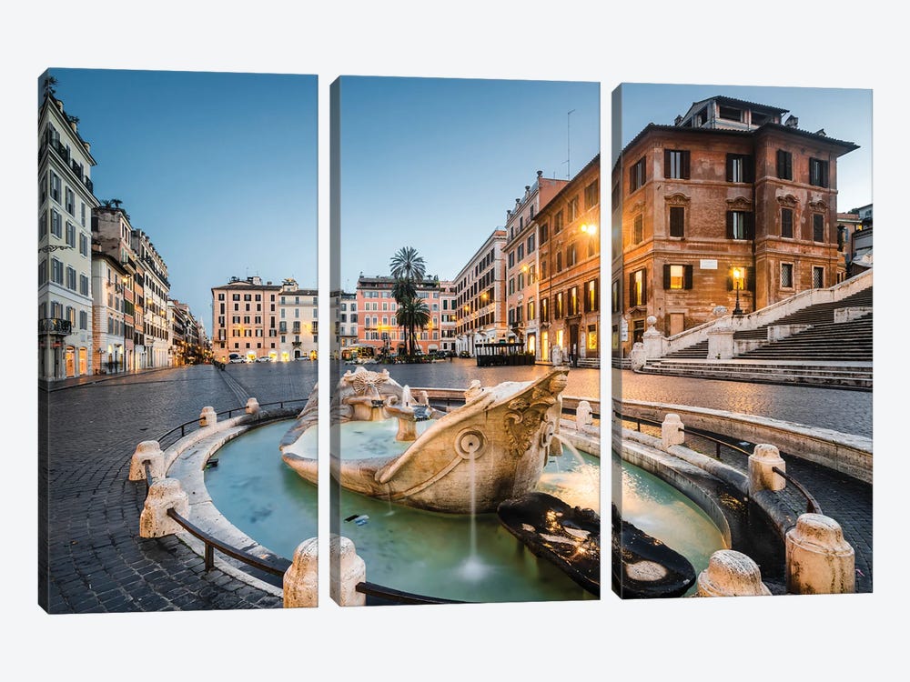 Spagna Square, Rome II by Matteo Colombo 3-piece Canvas Art