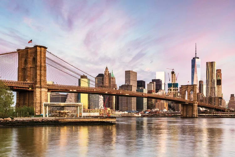 Brooklyn Bridge Sunrise, New York by Matteo Colombo wall art