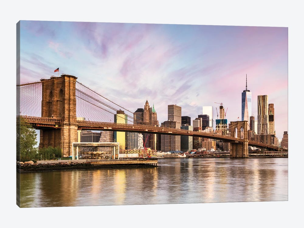 Brooklyn Bridge Sunrise, New York by Matteo Colombo 1-piece Art Print