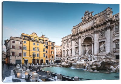 Fontana Di Trevi, Rome III Canvas Art Print - Fountain Art