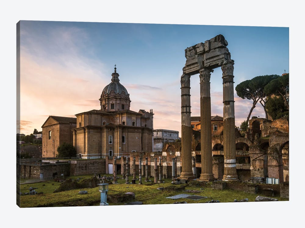 Sunrise At The Roman Forum, Rome by Matteo Colombo 1-piece Canvas Wall Art