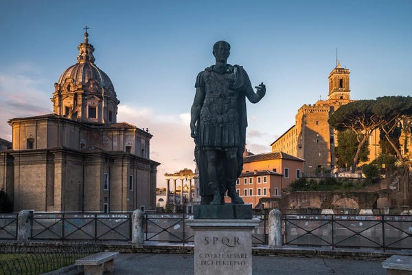 Fountains: Julius Caesar Statue, Rome by Matteo Colombo