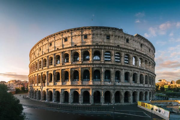 Ancient Ruins: The Coliseum At Sunrise, Rome by Matteo Colombo