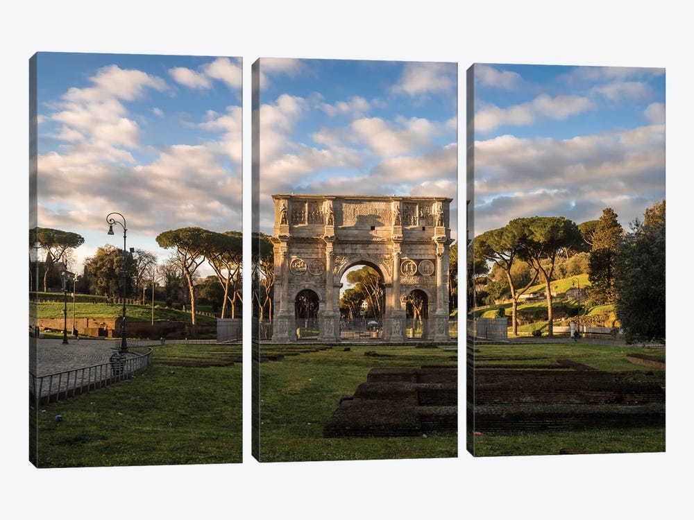 The Arch Of Constantine, Rome by Matteo Colombo 3-piece Art Print