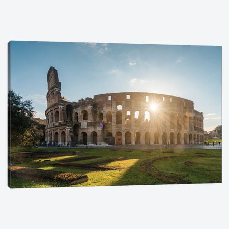 Sunset At The Coliseum, Rome Canvas Print #TEO1260} by Matteo Colombo Canvas Print