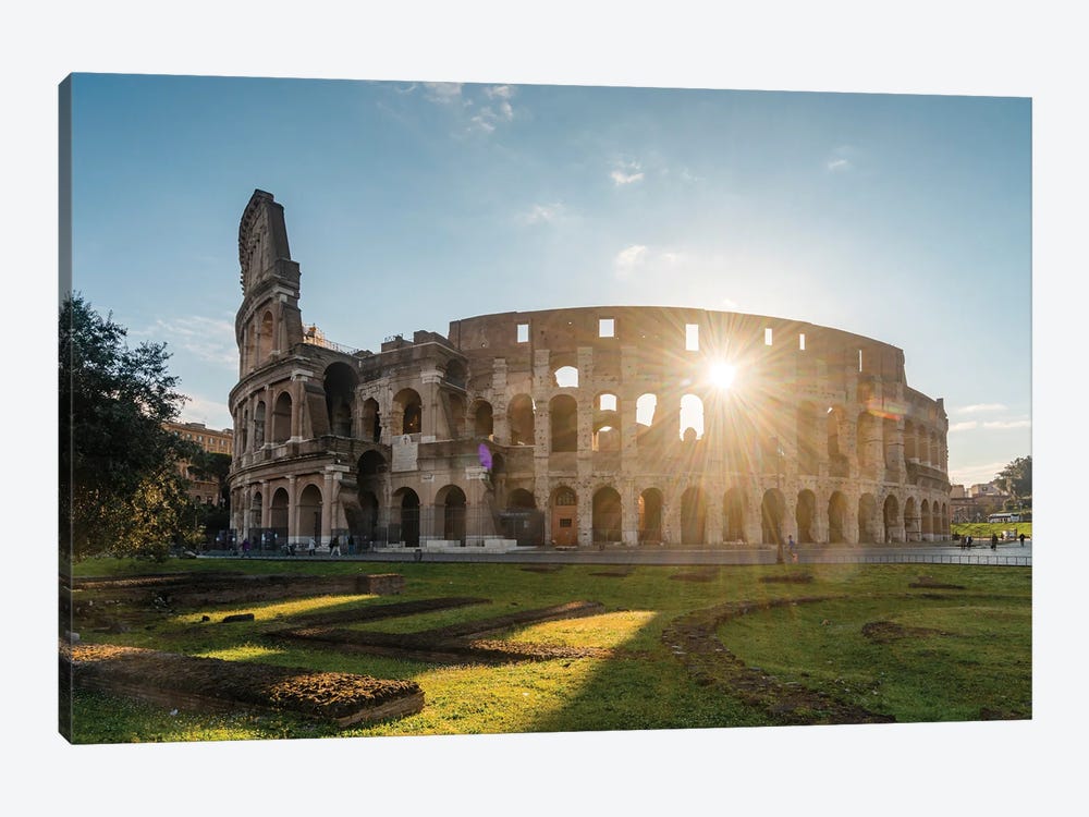 Sunset At The Coliseum, Rome by Matteo Colombo 1-piece Canvas Artwork
