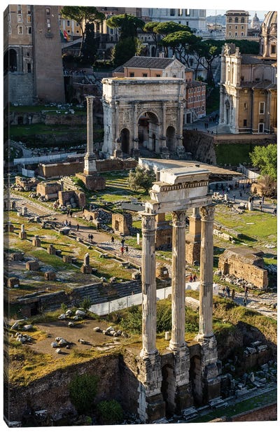 The Roman Forum, Rome Canvas Art Print - Lazio Art