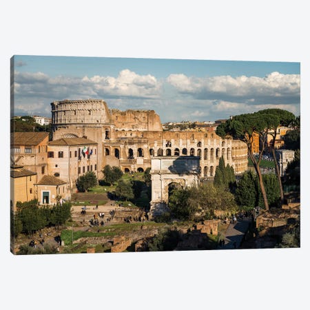 The Coliseum And The Forum, Rome I Canvas Print #TEO1270} by Matteo Colombo Canvas Artwork