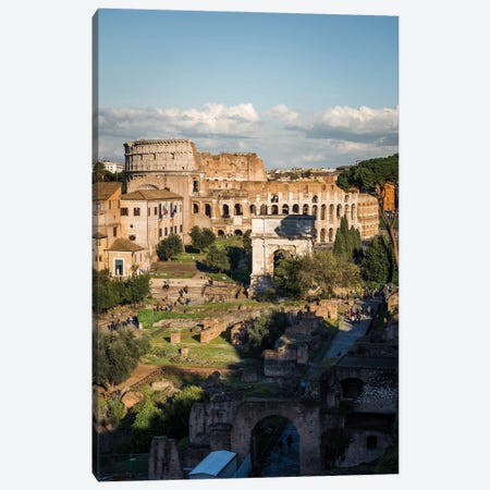 The Coliseum And The Forum, Rome II Canvas Print #TEO1271} by Matteo Colombo Canvas Wall Art
