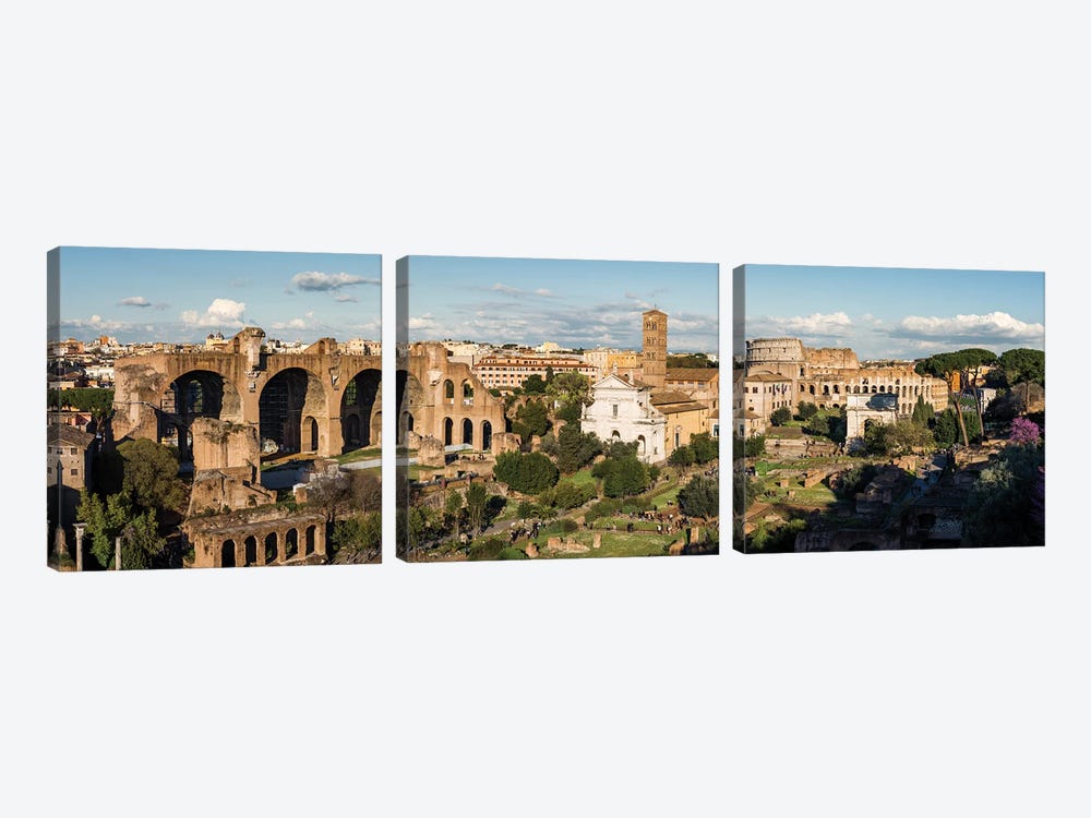 The Coliseum And The Forum, Rome III by Matteo Colombo 3-piece Art Print
